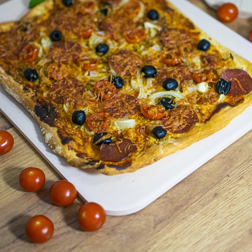 Obdĺžnikový kameň na pizzu, vyrobený z kordieritu, - 38 x 30,5 cm - 10 ['kameň na pečenie pizze', ' kameň na pečenie chleba', ' kameň na pizzu obdĺžnikový', ' veľký kameň na pizzu', ' pizza']