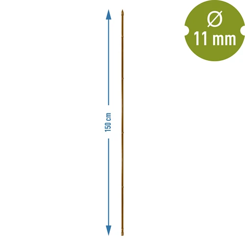 Oceľová tyčka s povlakom v tvare bambusu, 150 cm x 11mm - 3 ['záhradná tyčka', ' tyčka na rastliny', ' podpora na rastliny', ' záhradná podpora', ' kovové záhradné podpory', ' podpora na popínavé rastliny', ' podpory na popínavé kvety', ' kovové podpory na kvety', ' kovové tyčky s povlakom', ' tyčka na rastliny s povlakom', ' oceľová tyčka v tvare bambusu', ' záhradné príslušenstvo', ' ako sa starať o rastliny', ' odporúčané tyčky na rastliny', ' zelená tyčka', ' oceľové tyčky a la bambus', ' bambusové tyčky', ' tyčky v tvare bambusu', ' podpora v tvare bambusu']