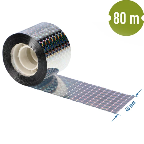 Odpudzovač vtákov - reflexná páska, 80 m - 6 ['odpudzovač vtákov', ' páska na vtáky', ' reflexná páska na vtáky', ' reflexná páska odpudzujúca holuby', ' odpudzovače vtákov na balkón', ' terasu', ' do záhrady a sadu', ' pásky odpudzujúce proti vtákom', ' ochrana pred vtákmi', ' ochrana pred holubmi', ' ochrana fasády pred vtákmi', ' odpudzovanie vtákov', ' čistý parapet', ' dlhá reflexná páska', ' účinná ochrana pred holubmi', ' vtákmi', ' reflexná páska na odpudzovanie vtákov', ' páska 80 m na odpudzovanie vtákov', ' ako účinne odpudzovať vtáky', ' dobrá páska odpudzujúca', ' odpudzovače bezpečné pre vtáky', ' odporúčané odpudzovače vtákov']