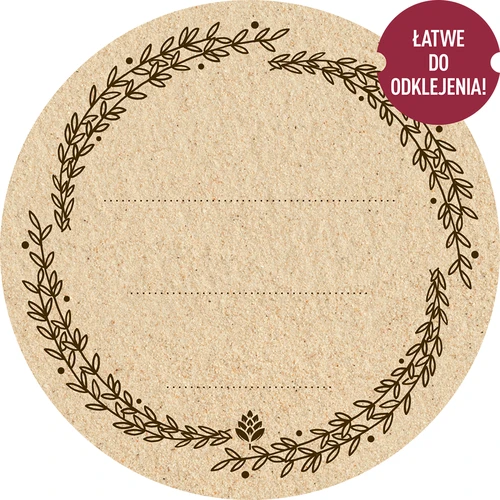 Okrúhle etikety fi 66,5mm na viečka/poháre - 20ks  - 1 ['etikety na poháre', ' etikety na džemy', ' univerzálne etikety', ' okrúhle etikety na poháre', ' etikety na zaváraniny', ' etikety na fľaše', ' nálepky na poháre', ' nálepky na zaváraniny', ' nálepky na džemy', ' nálepky na fľaše', ' samolepiace etikety', ' prírodné etikety', ' béžové etikety', ' ovocné etikety', ' dekoratívne samolepiace etikety', ' prázdne etikety']
