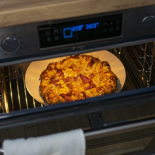 Okrúhly kameň na pizzu, vyrobený z kordieritu, priemer 33 cm - 10 ['na pečenie pizze', ' keramický kameň na pizzu', ' kameň na pizzu z keramiky', ' talianska pizza', ' na pečenie chleba', ' na darček', ' okrúhly kameň na pizzu']