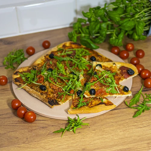 Okrúhly kameň na pizzu, vyrobený z kordieritu, priemer 33 cm - 12 ['na pečenie pizze', ' keramický kameň na pizzu', ' kameň na pizzu z keramiky', ' talianska pizza', ' na pečenie chleba', ' na darček', ' okrúhly kameň na pizzu']