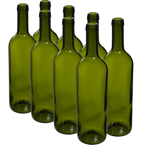 Olivová fľaša na víno 0,75 L - balenie 8 ks  - 1 ['fľaše', ' fľaša', ' sklenená fľaša', ' fľaše na víno', ' fľaša na víno', ' prázdna fľaša na víno', ' sklenená fľaša na víno', ' zátka fľaše na víno', ' prázdne fľaše', ' zelené fľaše', ' zelená fľaša']