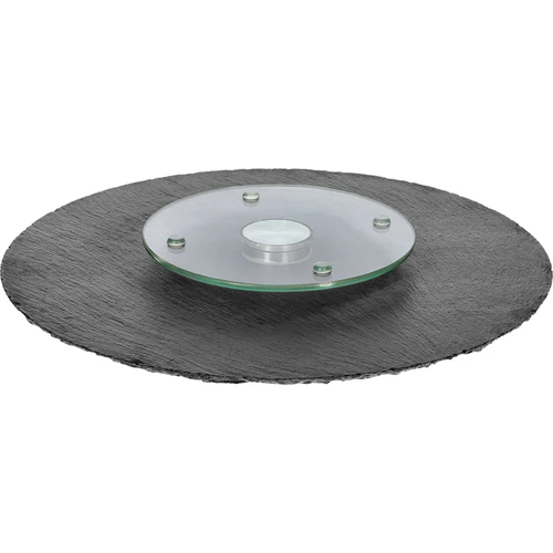 Otočný bridlicový podnos fi30cm - 7 ['doska na servírovanie', ' súprava na servírovanie na otočnom podnose', ' doska na servírovanie syrov', ' údenín a občerstvenia', ' doska na servírovanie', ' otočná doska', ' otočný podnos', ' podnos na servírovanie', ' kameň na servírovanie', ' bridlicová doska na sushi', ' doska na sushi', ' doska na finger food', ' servírovací podnos', ' servírovacia doska.']
