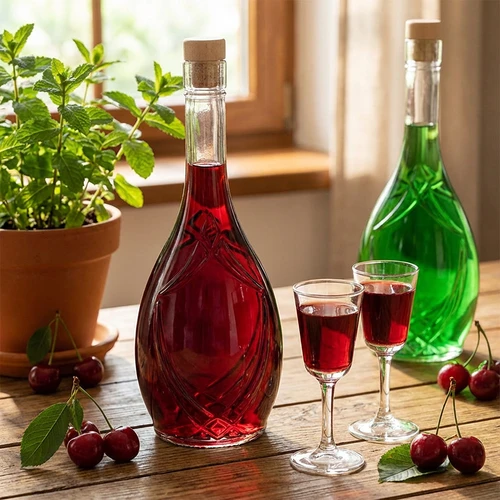 Ozdobná fľaša ICONA 500 ml, s korkom-hríbikom, 1 ks - 6