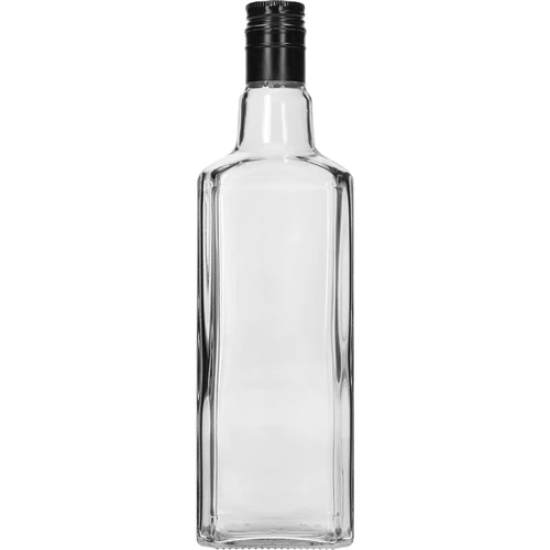 Ozdobná fľaša TYNKTURA 0,5 l, s čiernym dlhým skrutkovacím uzáverom fi 28 mm, 1 ks.