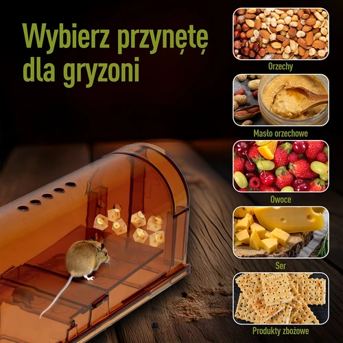 Pasca na myši – živolapka, transparentná, 2 ks. - 6