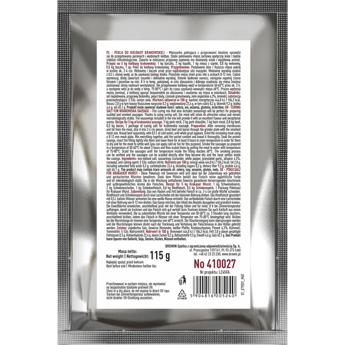 Peklosoľ Pekel na krakovskú klobásu - 115 g - 2 ['pekel', ' nakladanie', ' pekel na klobásu', ' pekel na krakovskú klobásu', ' pekel na mäso', ' peklosoľ', ' soľ na nakladanie mäsa', ' recept na nakladanie mäsa', ' suché nakladanie', ' soľ na nakladanie']