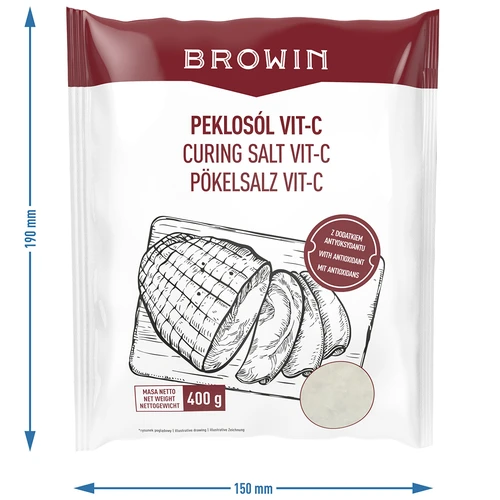 Peklosól Vit-C - 400 g - 5 ['peklosól', ' pekla', ' soľ na nakladanie', ' nakladacia soľ', ' soľ na mäso', ' nakladacia soľ na mäso', ' konzervácia mäsa', ' konzervácia mias', ' konzervácia údenín', ' na nakladanie', ' nakladacia zálievka', ' vitamín C', ' askorbát sodný']
