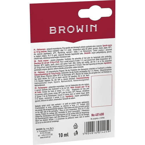 Pektoenzým - 2 ['pektoenzým na víno', ' pektoenzým na čírenie', ' pektoenzým na kvas', ' čírenie vína', ' prostriedok na čírenie vína', ' číriaci prostriedok', ' na čírenie vína']