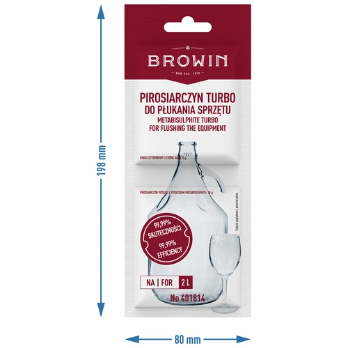 Pirosiričitan Turbo, 15 g - 3 ['umývanie vinárskeho zariadenia', ' preplachovanie vinárskeho zariadenia', ' umývanie balónov', ' preplachovanie balónov', ' umývanie fermentačných nádob', ' dezinfekcia vinárskeho zariadenia', ' dezinfekcia zariadenia na víno', ' preplachovanie balónov na víno', ' preplachovanie nádob na víno', ' príprava na kvasenie vína', ' vinárske zariadenie', ' vinárske príslušenstvo', ' zabezpečenie procesu fermentácie', ' bezpečná fermentácia vína', ' domáce vinárstvo', ' domáce víno']