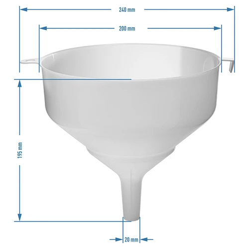 Plastový lievik fi20cm - 2 ['lievik na demižóny', ' lievik na víno', ' lievik na fľaše', ' univerzálny lievik', ' na filtráciu vína', ' príslušenstvo na vinárstvo']