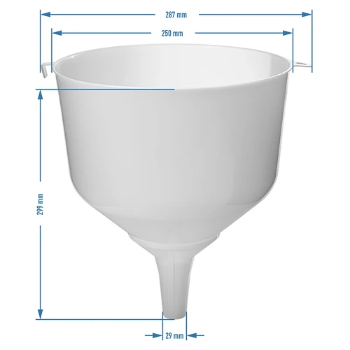 Plastový lievik fi25 na balóny, vysoký okraj - 4 ['lievik na víno', ' lievik na balóny', ' lievik na balóny na víno', ' univerzálny lievik', ' na filtráciu vína', ' príslušenstvo na vinárstvo']
