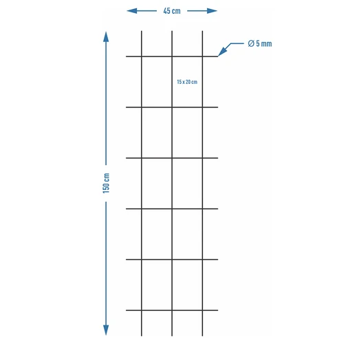 Podpera pre rastliny - mriežka (150cm x 45cm) 3 kusy - 7 