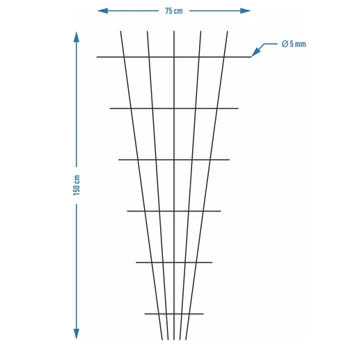 Podpera pre rastliny - mriežka (150cm x 75cm) 2 kusy - 7 