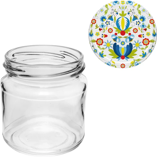Pohár s objemom 212 ml, s farebnými viečkami ø 66. - 9 ['pohár', ' pohárik', ' malý pohár', ' pohár na korenie', ' pohárik']