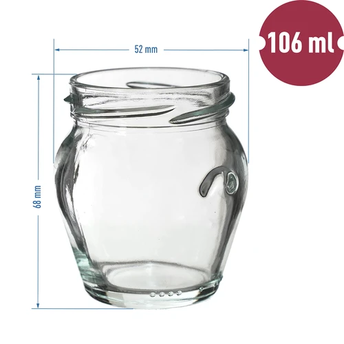Pohár TO 106 ml Amfora s farebným viečkom fi 53 - 8 ks. - 6 ['súprava pohárov', ' poháre na džemy', ' pohár na zaváraniny', ' pohár na konzervy', ' poháre s viečkami', ' poháre fi 53', ' poháre s farebnými viečkami', ' poháre na zaváraniny', ' poháre na zaváranie', ' poháre na mäso', ' pohárovka', ' poháre na pasterizáciu', ' mäso v pohári', ' pohár amfora']