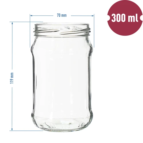 Pohár TO 300 ml fi 66 - balenie 12 ks - 7 ['poháre na zaváraniny', ' poháre na zaváranie', ' poháre na zeleninové šaláty', ' poháre na kompóty', ' poháre na nakladané huby']