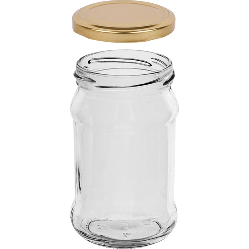 Pohár TO 300 ml so zlatým viečkom fi 66 - 6ks. - 3 ['pohár na zaváraniny', ' pohár 300 ml', ' pohár s viečkom', ' pohár so zlatým viečkom', ' kuchynský pohárik', ' sklenený pohár', ' pohár na drobnosti', ' pohár na džem', ' pohárik na korenie', ' pohárik na bylinky', ' poháre so závitom', ' malé poháre']