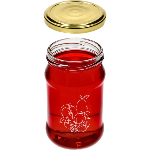 Pohár TO 300ml s potlačou - mix ovocia a viečkom fi66/4 - 6 ks. - 5 ['poháre s potlačou', ' ozdobné poháre', ' poháre s viečkami', ' poháre na zaváraniny', ' elegantné poháre', ' poháre na džemy', ' pohár s potlačou', ' pohár s grafikou', ' poháre na zaváraniny', ' poháre do špajze', ' pohár TO', ' pohár twist-off']