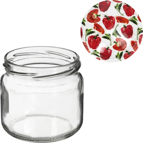 Pohár TO 370 ml s farebným viečkom fi82/6- 6 ks. - 8 ['poháre', ' malé poháre', ' pohárik', ' sklenený pohár', ' sklenené poháre', ' pohár s viečkom', ' poháre na zaváraniny', ' pohár na zaváranie', ' poháre na zaváranie', ' poháre na korenie', ' pohár na džem', ' pohár na konfitúry', ' pohár na med', ' pohárik na med']