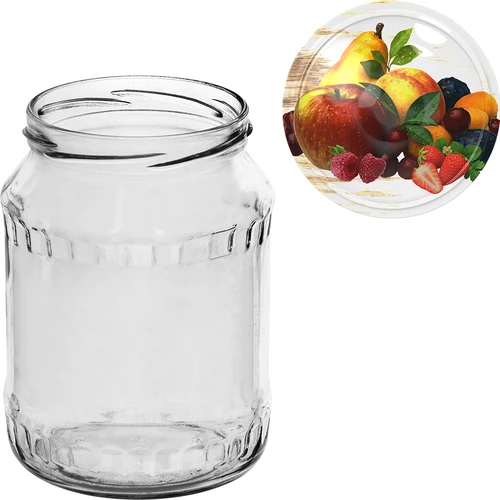Pohár TO 720 ml s farebným viečkom fi 82/6 - 6 ks. - 9 ['súprava pohárov', ' poháre na džemy', ' pohár na zaváraniny', ' pohár na zaváraniny', ' poháre s viečkami', ' poháre fi 82', ' poháre s farebnými viečkami', ' poháre na zaváraniny', ' poháre na zaváranie', ' poháre na mäso', ' pohárovka', ' poháre na pasterizáciu', ' mäso v pohári']