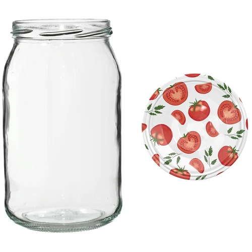 Pohár TO 900 ml s farebným viečkom fi82/6 - 6 ks. - 7 ['pohár na zaváraniny', ' pohár 900 ml', ' pohár s viečkom', ' pohár s farebným viečkom', ' kuchynský pohár', ' sklenený pohár', ' pohár na drobnosti', ' pohár na kompót', ' pohár na huby', ' pohár na džem', ' poháre so závitom']