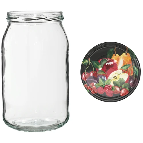 Pohár TO 900 ml s farebným viečkom fi82/6 - 6 ks. - 11 ['pohár na zaváraniny', ' pohár 900 ml', ' pohár s viečkom', ' pohár s farebným viečkom', ' kuchynský pohár', ' sklenený pohár', ' pohár na drobnosti', ' pohár na kompót', ' pohár na huby', ' pohár na džem', ' poháre so závitom']