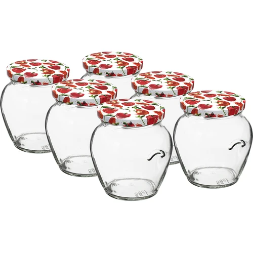 Pohár TO Amfora 580 ml s farebným viečkom fi82/6-6ks.  - 1 ['pohár na zaváraniny', ' ozdobný pohár', ' zaváracie poháre', ' pohár na kompót', ' pohár na zeleninové šaláty', ' pohár na nakladanú zeleninu', ' pohár na nakladané huby', ' pohár s ozdobným viečkom', ' sada pohárov', ' pohár 0', '5 L']