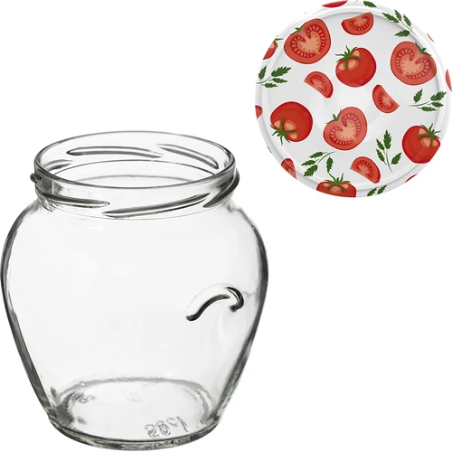 Pohár TO Amfora 580 ml s farebným viečkom fi82/6-6ks. - 11 ['pohár na zaváraniny', ' ozdobný pohár', ' zaváracie poháre', ' pohár na kompót', ' pohár na zeleninové šaláty', ' pohár na nakladanú zeleninu', ' pohár na nakladané huby', ' pohár s ozdobným viečkom', ' sada pohárov', ' pohár 0', '5 L']