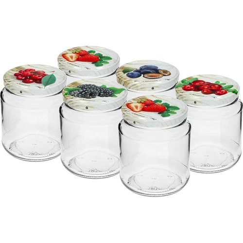 Pohár TO, hrubáčik 580ml s farebným viečkom fi82/6, 6 ks.  - 1 ['poháre', ' pohár', ' sada pohárov', ' nádoby', ' sklenené nádoby', ' poháre na skladovanie', ' kuchynské poháre', ' poháre zo skla', ' poháre s kovovým viečkom', ' poháre na skladovanie potravín', ' poháre na zaváraniny', ' poháre na bylinky', ' poháre na kávu', ' poháre na čaj', ' poháre do umývačky', ' sklenený pohár', ' pohár s viečkom', ' súprava pohárov', ' poháre na džemy', ' pohár hrubáčik', ' hrubáčik']