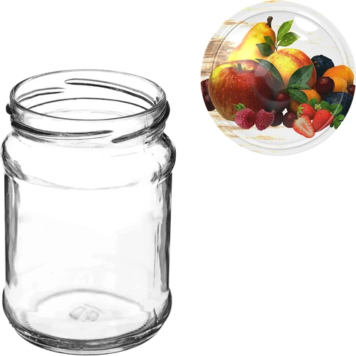 Pohár TO Štvrtka 250 ml s viečkom fi 66 - 6 ks - 7 ['poháre s viečkami', ' poháre twist-off', ' na džemy', ' na kompóty', ' na zaváraniny', ' na šaláty', ' ozdobné viečka']