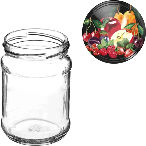 Pohár TO Štvrtka 250 ml s viečkom fi 66 - 6 ks - 8 ['poháre s viečkami', ' poháre twist-off', ' na džemy', ' na kompóty', ' na zaváraniny', ' na šaláty', ' ozdobné viečka']