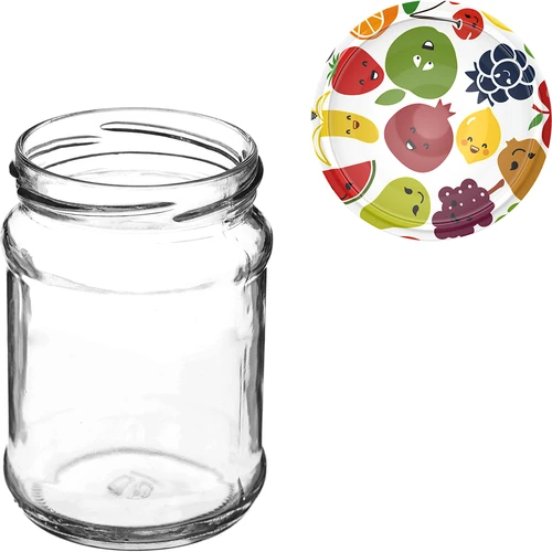 Pohár TO Štvrtka 250 ml s viečkom fi 66 - 6 ks - 9 ['poháre s viečkami', ' poháre twist-off', ' na džemy', ' na kompóty', ' na zaváraniny', ' na šaláty', ' ozdobné viečka']