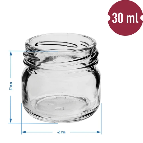 Pohár twist-off 30 ml s farebným viečkom fi 43 - 10 ks. - 4 ['poháre', ' malé poháre', ' pohárik', ' sklenený pohár', ' sklenené poháre', ' pohár s viečkom', ' poháre na zaváraniny', ' pohár na zaváranie', ' poháre na zaváranie', ' poháre na koreniny', ' pohár na džem', ' pohár na marmeládu', ' pohár na med', ' pohárik na med']