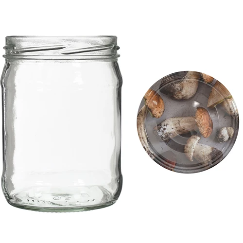 Pohár twist off 500 ml s farebným viečkom fi82/6 - 6ks. - 8 ['poháre na kvasenie', ' poháre na zaváraniny', ' poháre na konzervy', ' poháre na kompóty', ' sada pohárov s viečkami', ' farebné viečka']