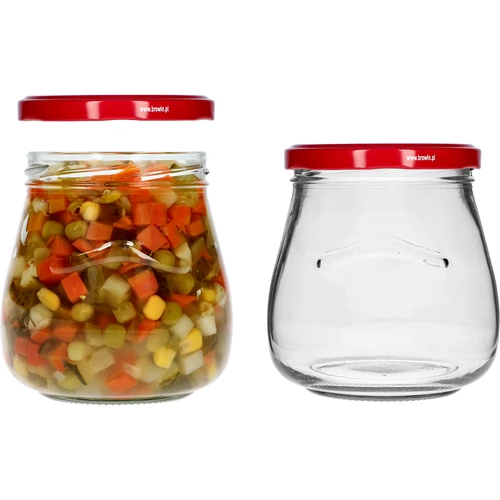 Pohár twist-off 500ml "Obrátená Amfora" s bordovým viečkom fi 82/6, 6 kusov - 6 ['pohár', ' pohár amfora', ' pohár 500ml', ' sada pohárov', ' sklenené poháre', ' poháre na zaváraniny', ' poháre na kozmetiku', ' poháre 6 kusov', ' sklenený pohár', ' poháre na džemy', ' poháre na konfitúry', ' poháre na marmelády', ' poháre na mäsové výrobky', ' poháre do pohárov', ' poháre na kozmetiku']