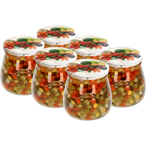 Pohár twist-off 500ml "Obrátená Amfora" s farebným viečkom fi 82/6, 6 ks. - 5 ['pohár', ' pohár amfora', ' pohár 500ml', ' sada pohárov', ' sklenené poháre', ' pohár na zaváraniny', ' poháre na kozmetiku', ' poháre 6 kusov', ' sklenený pohár', ' poháre na džemy', ' poháre na konfitúry', ' poháre na marmelády', ' poháre na mäsové výrobky', ' poháre do pohárov', ' poháre na kozmetiku']
