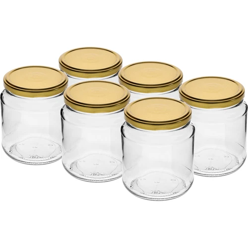 Pohár twist-off, hrubáčik 580ml so zlatým viečkom fi82/6, 6 ks.  - 1 ['poháre', ' pohár', ' sada pohárov', ' nádoby', ' sklenené nádoby', ' poháre na skladovanie', ' kuchynské poháre', ' poháre zo skla', ' poháre s kovovým viečkom', ' poháre na skladovanie potravín', ' poháre na zaváraniny', ' poháre na bylinky', ' poháre na kávu', ' poháre na čaj', ' poháre do umývačky', ' sklenený pohár', ' pohár s viečkom', ' sada pohárov', ' poháre na džemy', ' hrubáčik', ' pohár hrubáčik']
