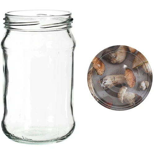 Poháre 300 ml s farebným viečkom fi 66 - 6 ks. - 5 ['poháre na zaváraniny', ' poháre 300 ml', ' sada pohárov', ' poháre na zaváraniny', ' poháre s farebnými viečkami', ' farebné viečka', ' na kompóty', ' na džemy']