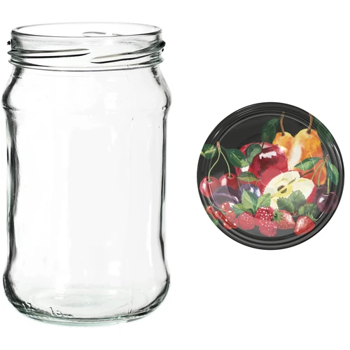 Poháre 300 ml s farebným viečkom fi 66 - 6 ks. - 7 ['poháre na zaváraniny', ' poháre 300 ml', ' sada pohárov', ' poháre na zaváraniny', ' poháre s farebnými viečkami', ' farebné viečka', ' na kompóty', ' na džemy']