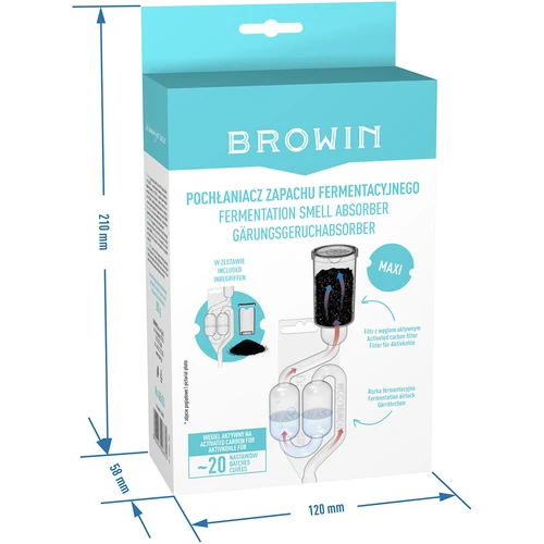 Pohlcovač fermentačného zápachu s trubicou Maxi a uhlím - 7 ['pohlcovač zápachov', ' kvasná trubica', ' fermentácia', ' odstraňovanie zápachov', ' čerstvý vzduch', ' príslušenstvo na fermentáciu', ' uhlíkový filter', ' kokosové aktívne uhlie', ' veľká kvasná trubica', ' nerozbitná trubica']