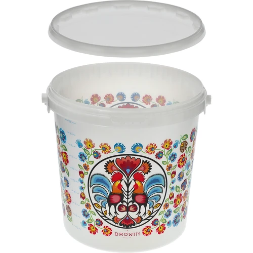 Potravinové vedro GWIOZDA - s vekom, 10 L - 5 ['záhradné vedro', ' vedro s vekom', ' vedro do záhrady', ' vedro s pokrievkou', ' uzatvárateľné vedro', ' uzatvárateľné vedro', ' vedro s potlačou', ' na huby']