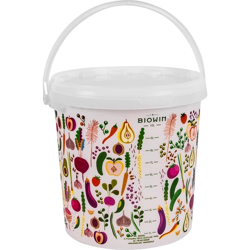 Potravinové vedro s vekom 10 L - zelenina  - 1 ['záhradné vedro', ' vedro s vekom', ' vedro do záhrady', ' vedro s pokrievkou', ' uzatvárateľné vedro', ' uzatvárateľné vedro', ' vedro s potlačou', ' na huby']