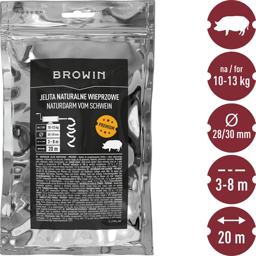 Prémiové bravčové črevá 28/30mm, 3-8m, 20m - 3 ['na domácu klobásu', ' črevá na bielu klobásu', ' urob si sám', ' domáca klobása', ' prémiové črevá', ' domáce výrobky', ' prírodné črevá v úsekoch', ' výroba klobásy', ' ako urobiť klobásu', ' robíme klobásu']