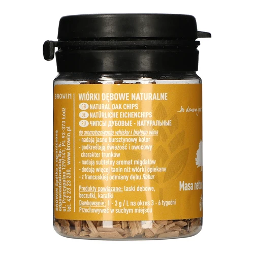 Prírodné dubové vločky (nepražené), 20g  - 1 ['dubové chipsy', ' dubové vločky', ' prírodné dubové vločky', ' nepražené dubové vločky', ' dubové vločky na whisky', ' vločky na víno', ' dubové vločky na víno', ' zrenie vína', ' aromatizácia vína', ' na alkohol', ' prísady do alkoholu', ' chuťové prísady']