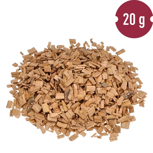 Prírodné dubové vločky (nepražené), 20g - 5 ['dubové chipsy', ' dubové vločky', ' prírodné dubové vločky', ' nepražené dubové vločky', ' dubové vločky na whisky', ' vločky na víno', ' dubové vločky na víno', ' zrenie vína', ' aromatizácia vína', ' na alkohol', ' prísady do alkoholu', ' chuťové prísady']