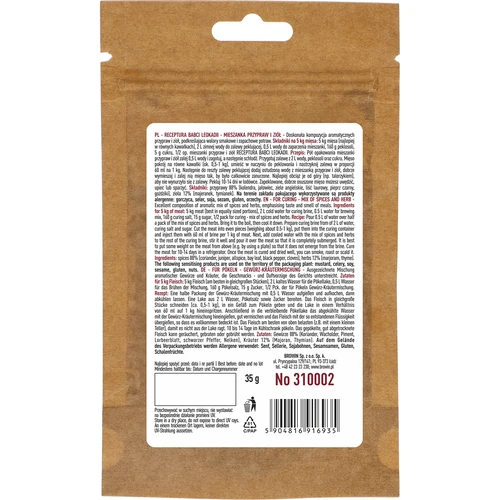 Receptúra Babky Leokádie Na Nakladanie, 35 g - 2 ['zmes bylín a korenín', ' byliny a koreniny', ' korenie na mäso', ' byliny na mäso', ' na bravčovinu', ' na hovädzinu', ' na teľacinu', ' na hydinu', ' na nakladanie']