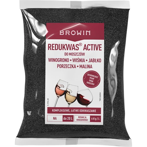 Redukwas® Active na mušt - regulátor kyslosti, 460 g  - 1 ['redukcia kyslosti', ' uhličitan vápenatý', ' odkysľovanie muštu', ' zníženie kyslosti muštu', ' na víno', ' domáce víno', ' zníženie kyslosti', ' redukcia kyslosti', ' vína z kyslého ovocia', ' víno z hrozna', ' víno z ríbezlí', ' víno z malín', ' víno z čerešní', ' víno z jabĺk', ' ako urobiť chutné ovocné víno', ' ako urobiť dobré hroznové víno', ' zníženie kyseliny v mušte', ' prostriedky na víno', ' kyslosť v enológii', ' vyvážená kyslosť', ' minerálne odkysľovanie']