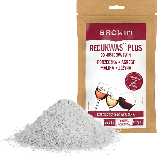 Redukwas® Plus - regulátor kyslosti, 100 g - 4 ['redukcia kyslosti', ' uhličitan vápenatý', ' odkysľovanie muštu a vína zníženie kyslosti muštu a vína', ' do vína', ' domáce víno', ' zníženie kyslosti', ' redukcia kyslosti', ' vína z kyslého ovocia', ' víno z ríbezlí', ' víno z egrešov', ' víno z malín', ' víno z černíc', ' ako urobiť chutné ovocné víno', ' zníženie kyseliny vo víne', ' prostriedky na víno', ' kyslosť v enológii', ' vyvážená kyslosť', ' minerálne odkysľovanie', ' Redukwas', ' redukwas', ' Redukwas Plus', ' redukwas plus']